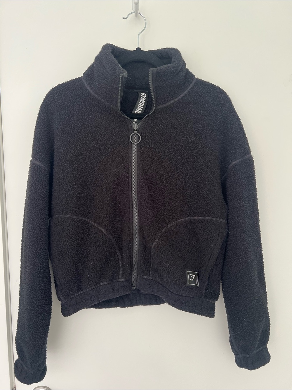 Black Gymshark Sherpa Jacket XS